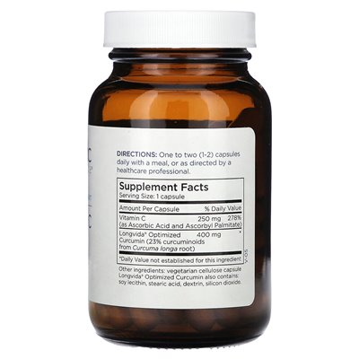 Metabolic Maintenance, Curcumin + C, 400mg, 60 Capsules