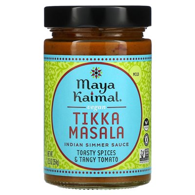 Maya Kaimal, Veganes Tikka Masala, Indische Schmorsauce, Mild, Tomatengewürze und Tanne-Tomate, 12,5 oz (354 g)