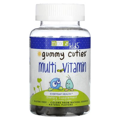 Natural Dynamix (NDX), gumowate cuties, dla dzieci multi witamina, 60 gumowate cuties Natural Dynamix (NDX), gumowate cuties, dla dzieci multi witamina, 60 gumowate cuties
