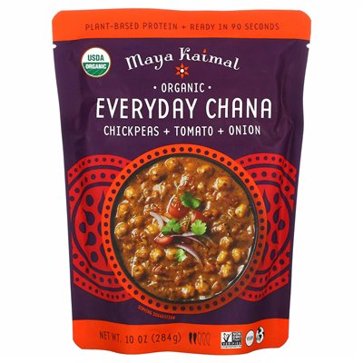 Maya Kaimal, organiczna codzienna chana, ciecierzyca + pomidor + cebula, 10 uncji (284 g) Maya Kaimal, organiczna codzienna chana, ciecierzyca + pomidor + cebula, 10 uncji (284 g)