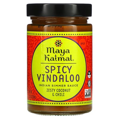 Maya Kaimal, Picy Vindaloo, Indian Simmer Sos, Spicy, Zesty Coconut & Chili, 12,5 uncji (354 g) Maya Kaimal, Picy Vindaloo, Indian Simmer Sos, Spicy, Zesty Coconut & Chili, 12,5 uncji (354 g)
