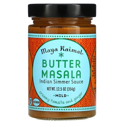Maya Kaimal, Butter Masala, Indian Simmer Sos, łagodny, 12,5 uncji (354 g) Maya Kaimal, Butter Masala, Indian Simmer Sos, łagodny, 12,5 uncji (354 g)