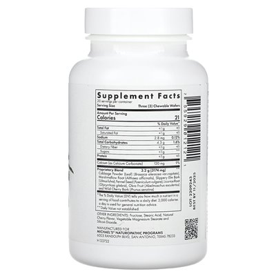Naturopathic, Antisid, Cherry, Cherry, 60 wegańskich wafle żucia