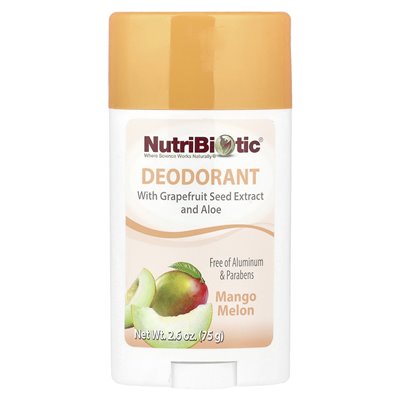 Nutribiotic, dezodorant, melon mango, 2,6 uncji (75 g)