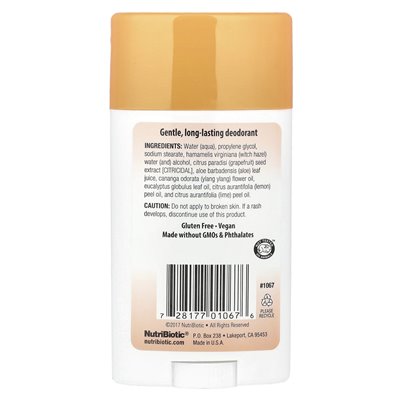 Nutribiotic, dezodorant, melon mango, 2,6 uncji (75 g)