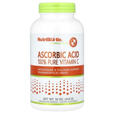 Nutribiotyk, odporność, kwas askorbinowy, 100% czysta witamina C, krystaliczny proszek, 16 uncji (454 g) Nutribiotyk, odporność, kwas askorbinowy, 100% czysta witamina C, krystaliczny proszek, 16 uncji (454 g)