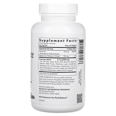 Natropaetic, Michael's Water Balance Factors, 90 Vegetarian Tablets