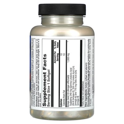 Life of nature, Rückenöl, 1000 mg, 60 weiche