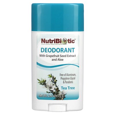 Nutribiotic, dezodorant, drzewo herbaciane, 2,6 uncji (75 g)