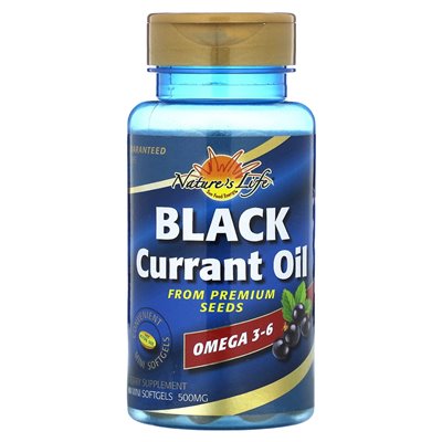 Nature's Life, Blackcurrant Oil, 500mg, 90 mini softgels
