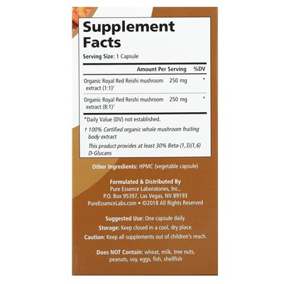 Pure Essence, MyPure, Reishi 4X, 60 Vegi-Kapseln