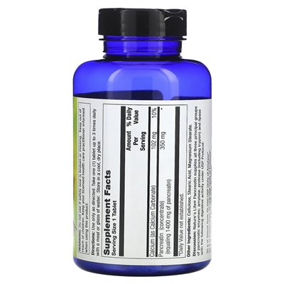 Nature's Life, Pancreatin, 1400 mg, 250 tabletek
