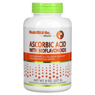 Nutribiotyk, odporność, kwas askorbinowy z bioflawonoidami, krystaliczny proszek, 8 uncji (227 g) Nutribiotyk, odporność, kwas askorbinowy z bioflawonoidami, krystaliczny proszek, 8 uncji (227 g)