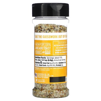 McCormick Allzweckgewürz für Bagels mit Sesam, Zwiebeln, Knoblauchsalz und Mohnsamen, 4,8 oz (136 g)