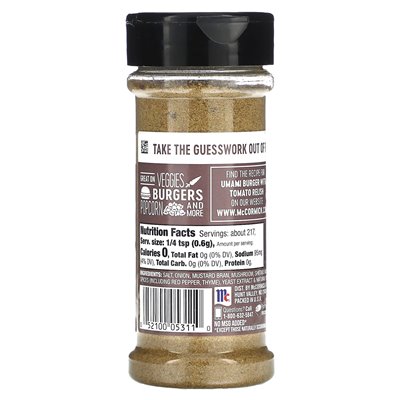 McCormick All-Purpose Seasoning, Mushroom and Onion Umami Seasoning, 4.59 oz (130 g)