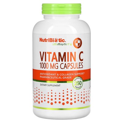 Nutribiotic, Immunität, Vitamin C, 1000 mg, 250 Kapseln