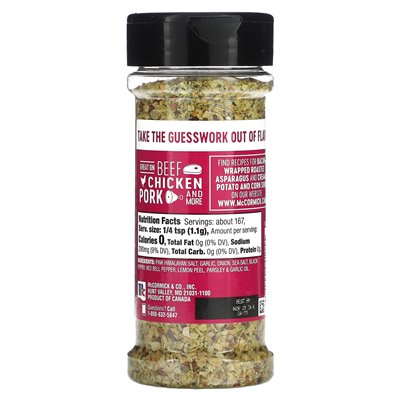 McCormick Allzweckgewürz Himalaya-Salz mit schwarzem Pfeffer und Knoblauch 6,5 oz (184 g)