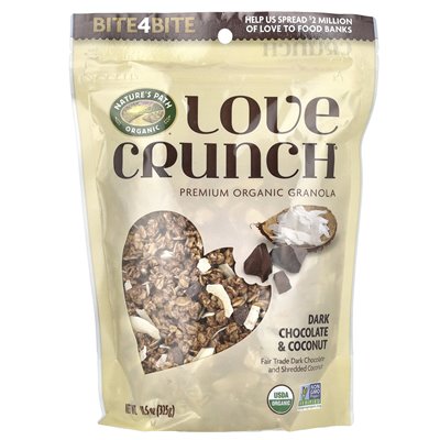 Nature's Path, Love Crunch®, Premium-Bio-Müsli, dunkle Schokolade und Kokosnuss, 11,5 oz (325 g)