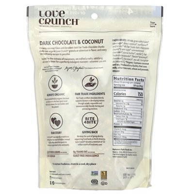 Nature's Path, Love Crunch®, Premium-Bio-Müsli, dunkle Schokolade und Kokosnuss, 11,5 oz (325 g)