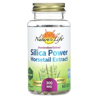Życie natury, krzemionka Power Exetail, 300 mg, 60 kapsułek wegetariańskich Życie natury, krzemionka Power Exetail, 300 mg, 60 kapsułek wegetariańskich