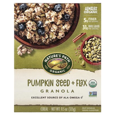 Nature's Path, Bio-Kürbiskerne + Leinsamen-Müsli, 11,5 oz (325 g)