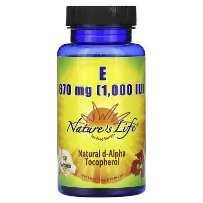 Nature's Life, Vitamin E, 670 mg (1000 IE), 50 weiche