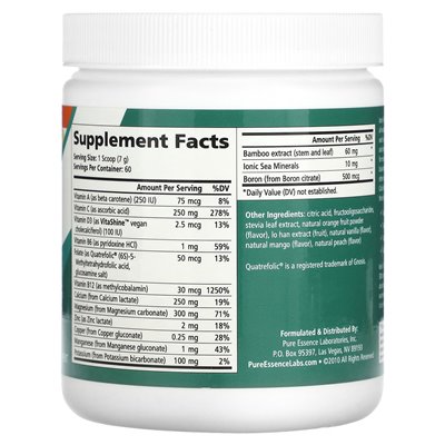 Pure Essence, Ionic-Fizz, Calcum Plus, Orange-vanilla, 14.82 oz (420 g)