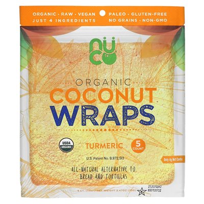 Nuco, Bio-Kokos-Wraps, Kurkuma, 5 Wraps (14 g) Nuco, Bio-Kokos-Wraps, Kurkuma, 5 Wraps (14 g)