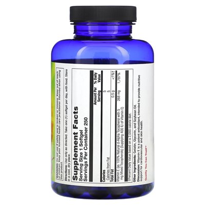 Nature's Life, Vitamin E, 268 mg (400 IU), 250 softgels