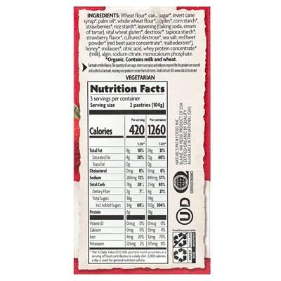 Nature's Path, Bio-Toastergebäck mit aromatisiertem Geschmack, glasierte Beeren-Erdbeere, 6 Kekse, 11 oz (312 g)