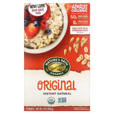 Nature's Path, Bio-Instant-Fakmeal, Original, 8 Päckchen, 14 oz (400 g) Nature's Path, Bio-Instant-Fakmeal, Original, 8 Päckchen, 14 oz (400 g)