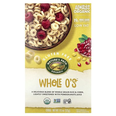 Nature's Path, Whole O's ™ Cereal, 11,5 uncji (325 g) Nature's Path, Whole O's ™ Cereal, 11,5 uncji (325 g)