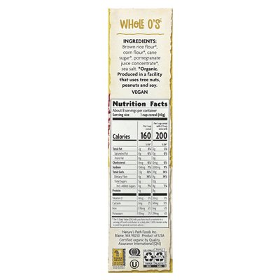 Nature's Path, Whole O's ™ Cereal, 11,5 uncji (325 g) Nature's Path, Whole O's ™ Cereal, 11,5 uncji (325 g)