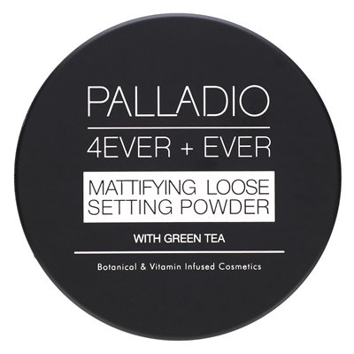 Palladio, 4ever + Ever, matowanie luźnego proszku z zieloną herbatą, półprzezroczystą, 0,21 uncji (6 g)