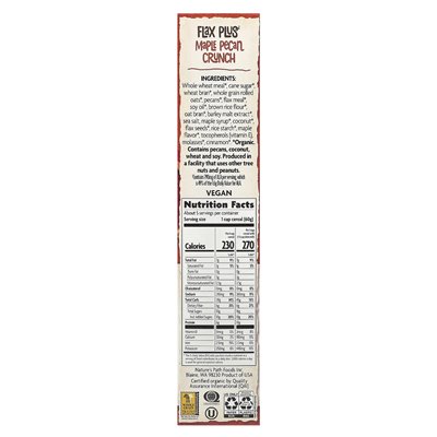 Nature's Path, Organic, Len i Maple Pecan Crunch Cereal, 11,5 uncji (325 g)