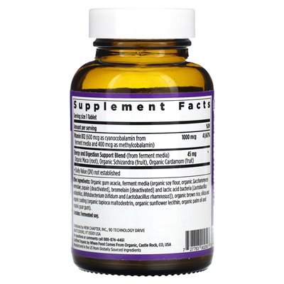 New Chapter, fermentiertes Vitamin B12, 1000 mcg, 60 vegane Tabletten