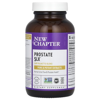 New Chapter, Prostate 5LX, 120 Wegetariańskich Kapsułek