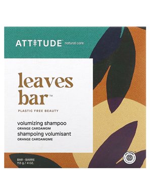 ATTITUDE, Leaves Bar, Volumengebender Shampoo-Riegel, Orange-Kardamom, 4 oz (113 g) ATTITUDE, Leaves Bar, Volumengebender Shampoo-Riegel, Orange-Kardamom, 4 oz (113 g)