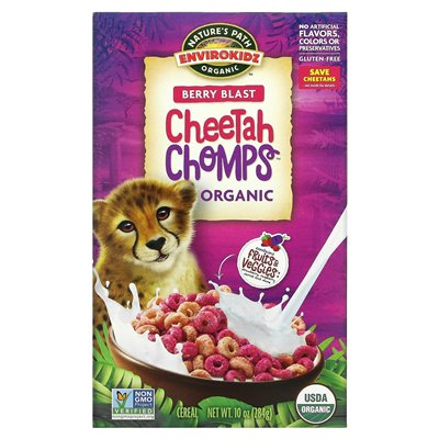 Nature's Path, Envirokidz, Organic Berry Blast Cheetah Chomps Careal, 10 uncji (284 g)