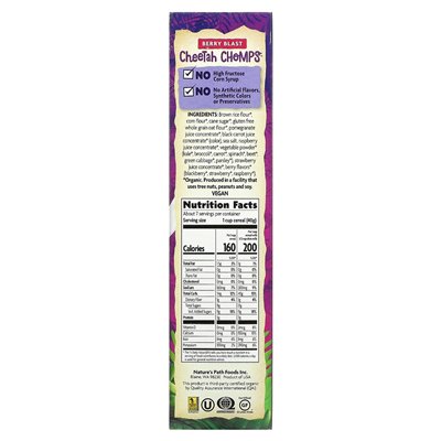 Nature's Path, Envirokidz, Organic Berry Blast Cheetah Chomps Careal, 10 uncji (284 g)