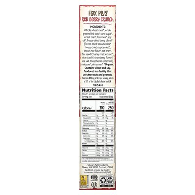 Nature's Path, Organic, Len plus Red Berry Crunch Cereal, 10,6 uncji (300 g) Nature's Path, Organic, Len plus Red Berry Crunch Cereal, 10,6 uncji (300 g)