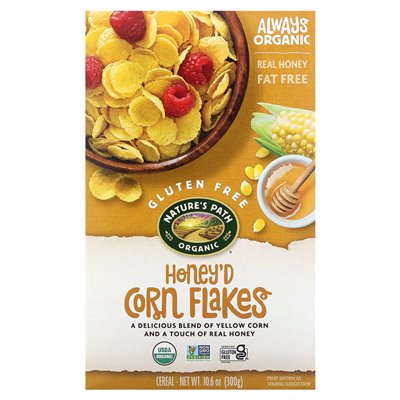 Nature's Path, Organic Honey'd Corn Flakes Careal, 10,6 uncji (300 g)