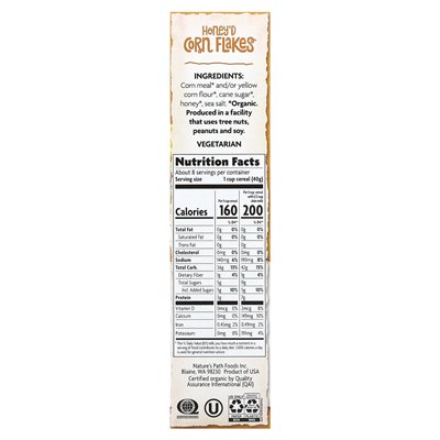 Nature's Path, Organic Honey'd Corn Flakes Careal, 10,6 uncji (300 g)