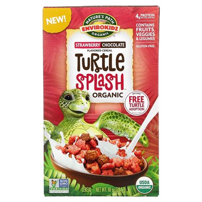Nature's Path, Organic Turtle Splash Cereal, Strawberry Chocolate, 10 uncji (284 g)