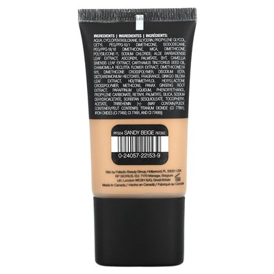 Palladio, proszkowe fundament wykończenia, Sandy Beige PFS04, 0,91 Fl Oz (27 ml)