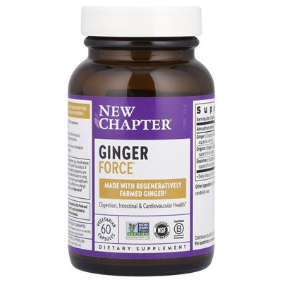 Nowy rozdział, Ginger Force ™, 60 wegetariańskich kapsułek Nowy rozdział, Ginger Force ™, 60 wegetariańskich kapsułek