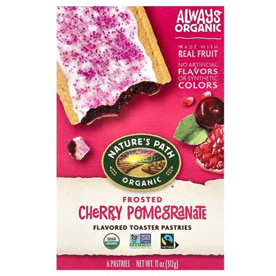 Nature's Path, Organic Flaved Tooster Pastries, Frosted Cherry Granat, 6 ciastek, 11 uncji (312 g) Nature's Path, Organic Flaved Tooster Pastries, Frosted Cherry Granat, 6 ciastek, 11 uncji (312 g)