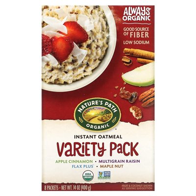 Nature's Path, Organic Instant Fakeal, Variety Pack, 8 pakietów, 14 uncji (400 g) Nature's Path, Organic Instant Fakeal, Variety Pack, 8 pakietów, 14 uncji (400 g)