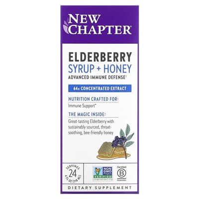Nowy rozdział, syrop bzu czarnego + miód, 4 fl oz (118 ml)