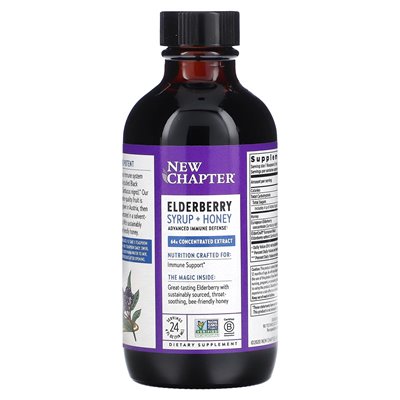 Nowy rozdział, syrop bzu czarnego + miód, 4 fl oz (118 ml)